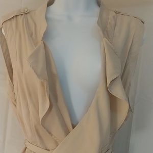 Wrap around sleeveless blouse